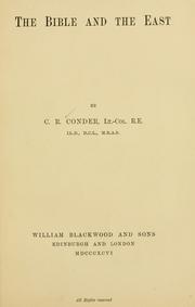 Cover of: The Bible and the East