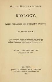 Cover of: Biology: with preludes on current events.
