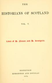 Cover of: Lives of S. Ninian and S. Kentigern: compiled in the twelfth century