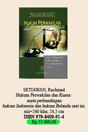 Hukum perwakilan dan kuasa by Rachmad Setiawan