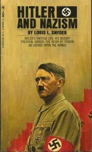 Cover of: Hitler and Nazism.