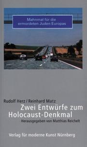 Cover of: Zwei Entwürfe zum Holocaust-Denkmal in Berlin