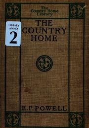 Cover of: The country home
