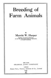 Cover of: Breeding of farm animals