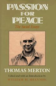 Cover of: Passion for peace: the social essays