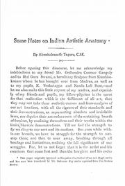 Cover of: Some notes on Indian artistic anatomy.