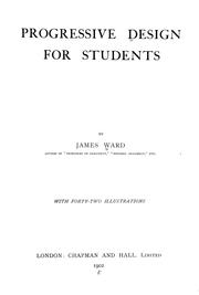 Cover of: Progressive design for students by Ward, James