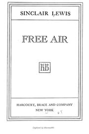Free air by Sinclair Lewis