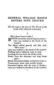 Cover of: General William Booth enters into Heaven, and other poems