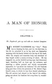 A man of honor by George Cary Eggleston
