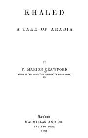 Cover of: Khaled, a tale of Arabia