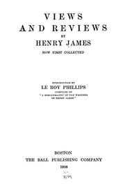 Views and reviews by Henry James