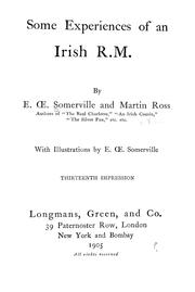 Cover of: Some experiences of an Irish R. M. by E. OE. Somerville