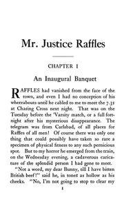 Mr. Justice Raffles by E. W. Hornung