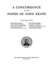 A concordance to the poems of John Keats by Dane Lewis Baldwin