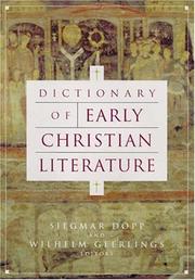 Cover of: Dictionary of early Christian literature