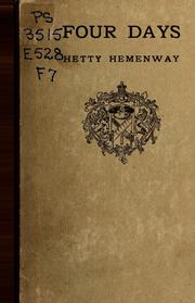 Cover of: Four days | Hetty Hemenway