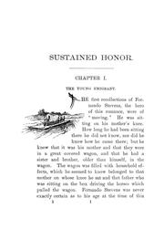 Cover of: Sustained honor: a story of the war of 1812