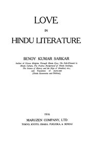 Cover of: Love in Hindu literature by Benoy Kumar Sarkar