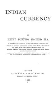 Cover of: Indian currency