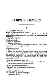 Cover of: A dictionary of Kashmiri proverbs & sayings: explained and illustrated from the rich and interesting folklore of the valley