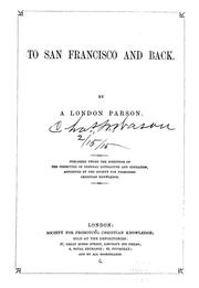 Cover of: To San Francisco and back.
