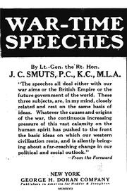 Cover of: War-time speeches: a compilation of public utterances in Great Britain
