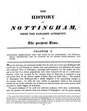 Cover of: The history of Nottingham, embracing its antiquities, trade, and manufactures, from the earliest authentic records, to the present period