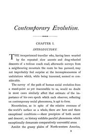 Cover of: Contemporary evolution.: An essay on some recent social changes.