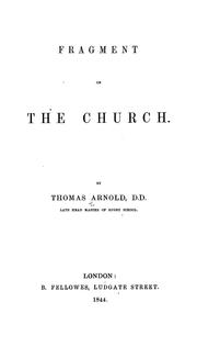 Cover of: Fragment on the church