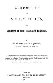 Cover of: Curiosities of superstition and sketches of some unrevealed religions