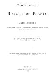 Cover of: Chronological history of plants: man's record of his own existence illustrated through their names, uses, and companionship.