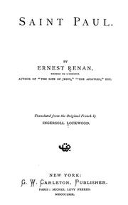 Cover of: Saint Paul. by Ernest Renan