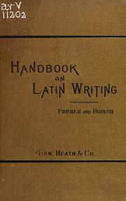 Handbook of Latin writing by Preble, Henry