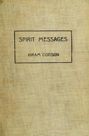 Cover of: Spirit messages: with an introductory essay on spiritual vitality