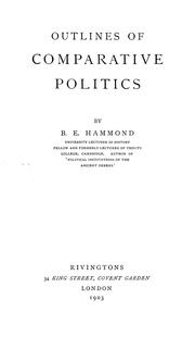 Outlines of comparative politics PDF