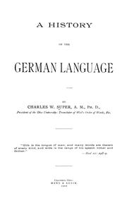 Cover of: A history of the German language