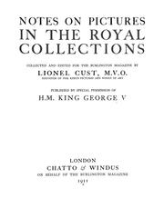 Cover of: Notes on pictures in the Royal collections