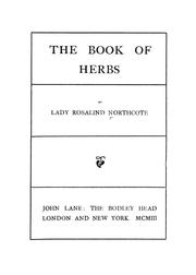 Cover of: The book of herbs