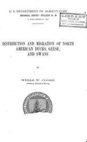 Cover of: Distribution and migration of North American ducks, geese, and swans