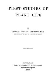 Cover of: First Studies of Plant Life