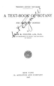 Cover of: A text-book of botany for secondary schools