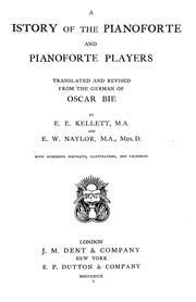 Cover of: A history of the pianoforte and pianoforte players
