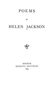 Cover of: Poems by Helen Hunt Jackson