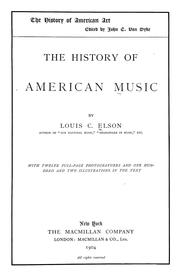 Cover of: The history of American music