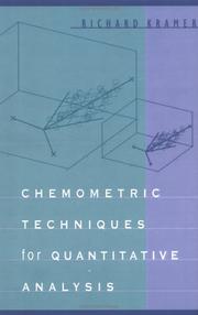 Cover of: Chemometric techniques for quantitative analysis by Richard Kramer