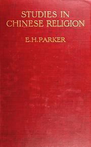 Cover of: Studies in Chinese religion by Edward Harper Parker