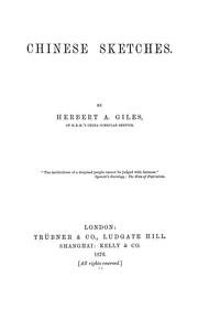Cover of: Chinese sketches by Herbert Allen Giles