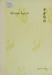 Cover of: Chinese lyrics