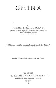 Cover of: China by Sir Robert K. Douglas